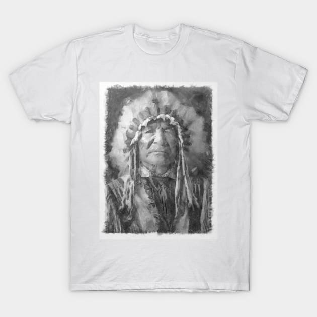 Sitting Bear, Native American Chief T-Shirt by Ryan Rad